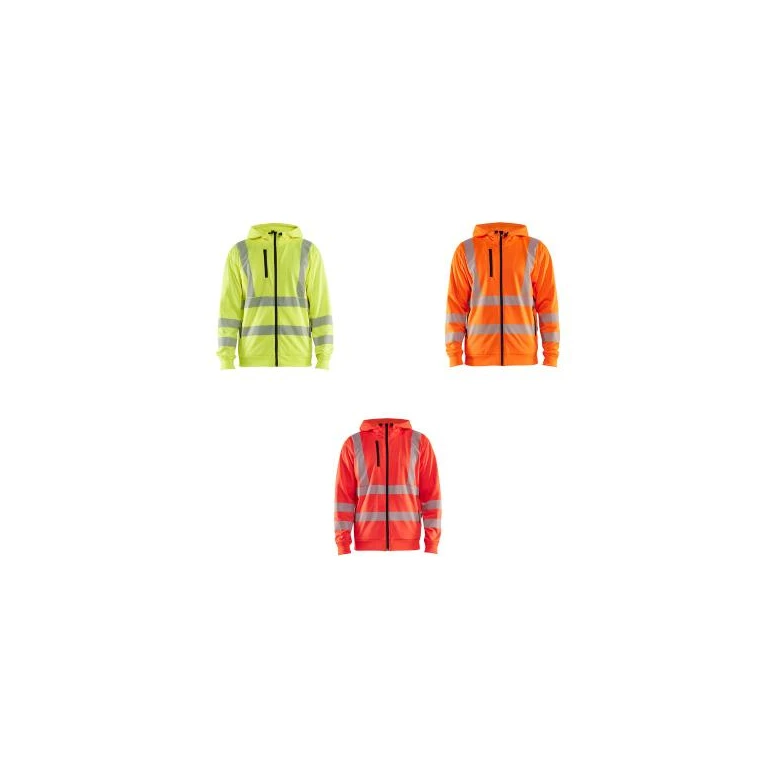 Arbeits-Sweatshirt mit durchgehendem Blaklader Reißverschluss und Kapuze hohe Sichtbarkeit 356525383300L