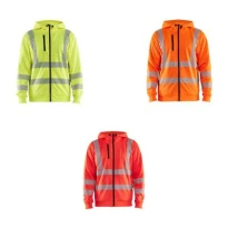 Arbeits-Sweatshirt mit durchgehendem Blaklader Reißverschluss und Kapuze hohe Sichtbarkeit 356525383300L