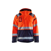 Arbeits-Shelljacke mit vielen Taschen Blaklader hohe Sichtbarkeit Stretch mit Kapuze wasserdicht 498719873389L