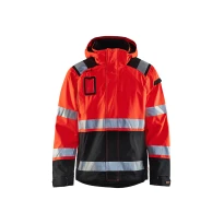 Arbeits-Shelljacke mit vielen Taschen Blaklader hohe Sichtbarkeit Stretch mit Kapuze wasserdicht 498719873389L