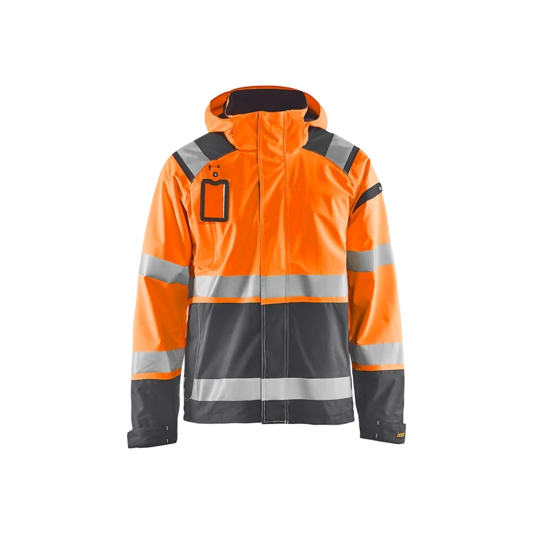 Arbeits-Shelljacke mit vielen Taschen Blaklader hohe Sichtbarkeit Stretch mit Kapuze wasserdicht 498719873389L