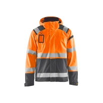 Arbeits-Shelljacke mit vielen Taschen Blaklader hohe Sichtbarkeit Stretch mit Kapuze wasserdicht 498719873389L