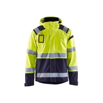 Arbeits-Shelljacke mit vielen Taschen Blaklader hohe Sichtbarkeit Stretch mit Kapuze wasserdicht 498719873389L