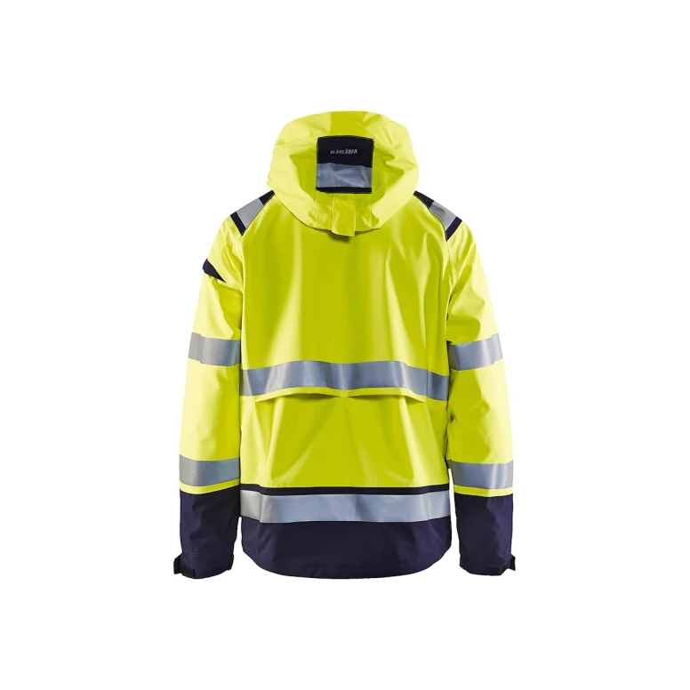 Arbeits-Shelljacke mit vielen Taschen Blaklader hohe Sichtbarkeit Stretch mit Kapuze wasserdicht 498719873389L
