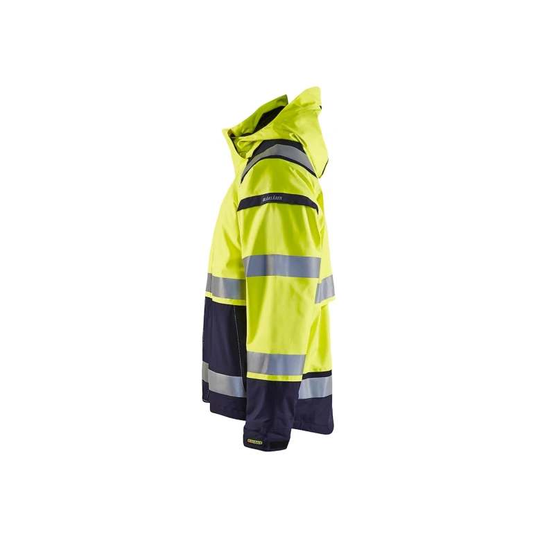 Arbeits-Shelljacke mit vielen Taschen Blaklader hohe Sichtbarkeit Stretch mit Kapuze wasserdicht 498719873389L