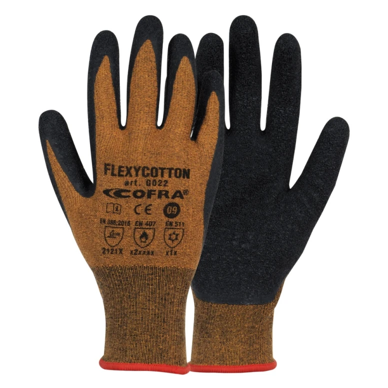 Arbeitshandschuhe Cofra Flexycotton in Latex G022-DD00