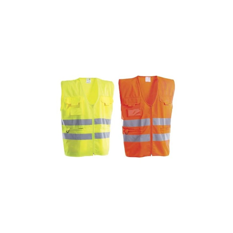 Arbeitsweste mit hoher Sichtbarkeit und mehreren Taschen P&P Loyal AVC36 306