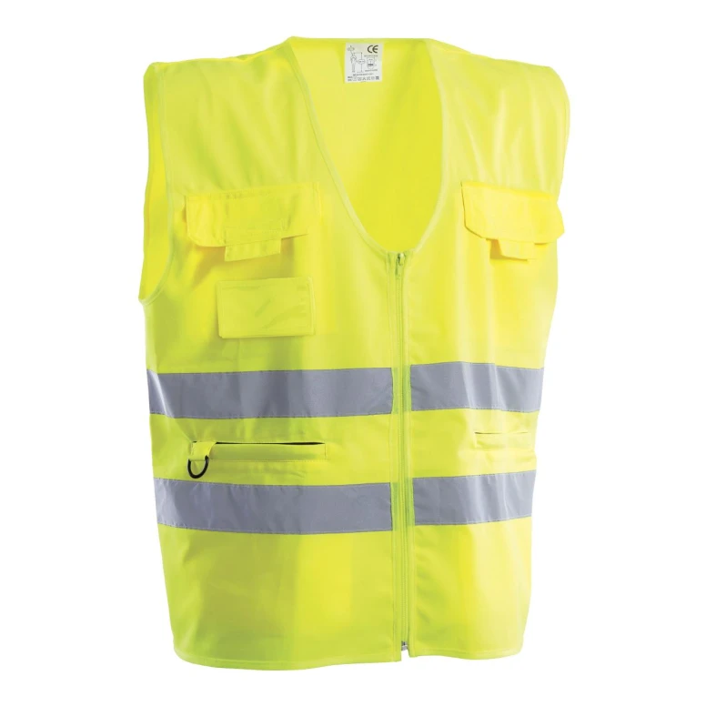 Arbeitsweste mit hoher Sichtbarkeit und mehreren Taschen P&P Loyal AVC36 306