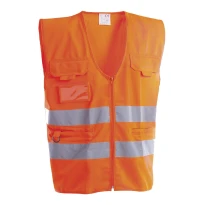 Arbeitsweste mit hoher Sichtbarkeit und mehreren Taschen P&P Loyal AVC36 306