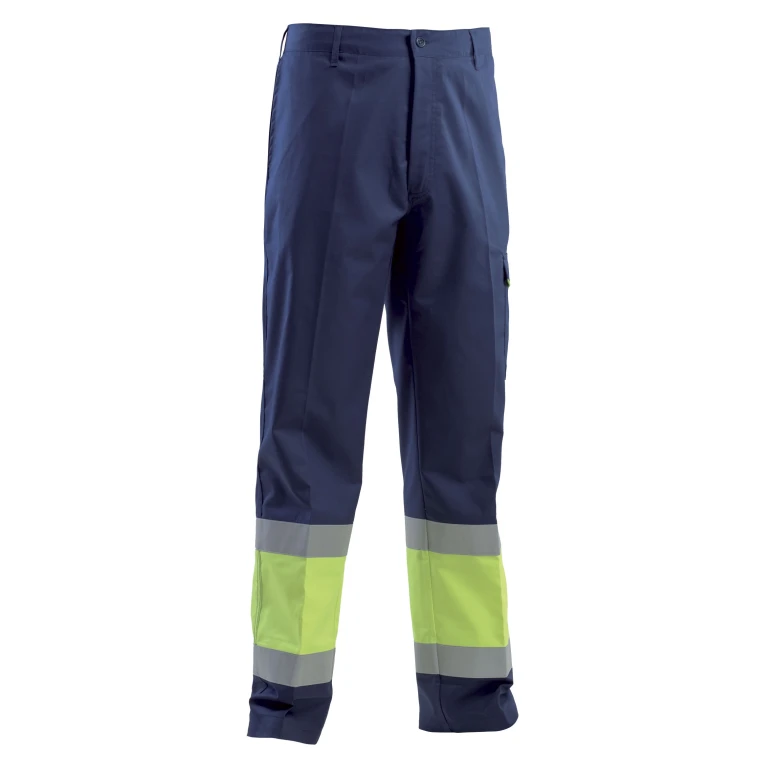 Multitaschen-Arbeitshose mit hoher Sichtbarkeit flammhemmend antistatisch und pentavalent P&P Loyal AVI02 537