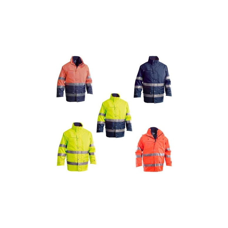 Arbeitsjacke Hohe Sichtbarkeit Multitaschen Winter 300 D P&P Loyal GGX30 413