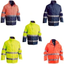 Arbeitsjacke Hohe Sichtbarkeit Multitaschen Winter 300 D P&P Loyal GGX30 413