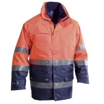 Arbeitsjacke Hohe Sichtbarkeit Multitaschen Winter 300 D P&P Loyal GGX30 413