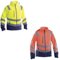 Arbeitsjacke Hohe Sichtbarkeit Mehrtaschen Softshell P&P Loyal GGXA7 414