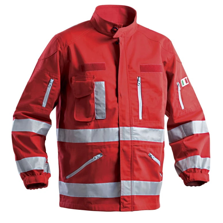 Arbeitsjacke mit hoher Sichtbarkeit und Multitaschen für Rettungsdienste P&P Loyal SOC03 204