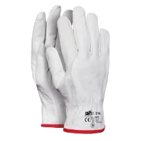 12 Paar - Arbeits-Handschuhe aus hochwertigem Rindsleder für Bauwesen - 07140