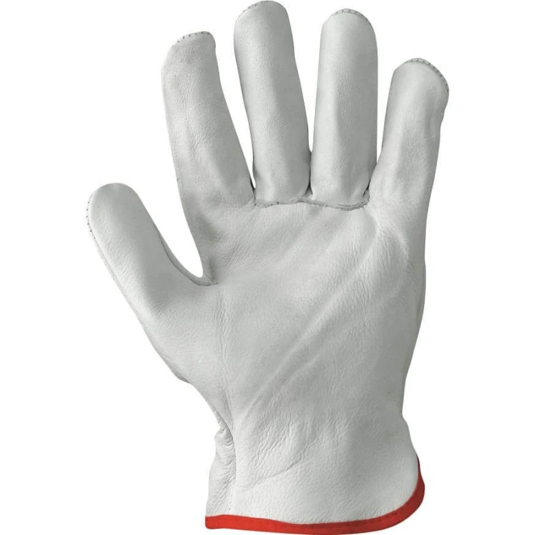 12 Paar - Arbeits-Handschuhe aus hochwertigem Rindsleder für Bauwesen - 07140