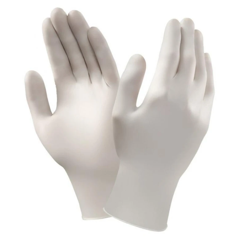 Weiße Latexhandschuhe ohne Talkumpulver EKO Plus in Ultra TOP-Qualität - 100 Stück