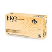 Weiße Latexhandschuhe ohne Talkumpulver EKO Plus in Ultra TOP-Qualität - 100 Stück