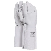 12 Paar - Arbeitshandschuhe aus Rindsleder mit 15 cm Stulpe - Issa Line 07127