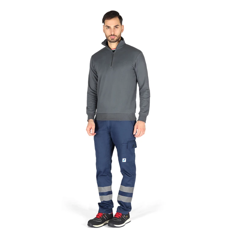 Arbeitshose mit hoher Sichtbarkeit 100% Baumwolle Multipocket Moleskin 179BNR