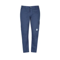 Günstige blaue Arbeitshose mit vielen Taschen 100 % Baumwolle Massaua gefüttert und gefleect für den Winter