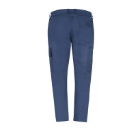 Günstige blaue Arbeitshose mit vielen Taschen 100 % Baumwolle Massaua gefüttert und gefleect für den Winter