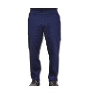 Günstige blaue Arbeitshose mit vielen Taschen 100 % Baumwolle Massaua gefüttert und gefleect für den Winter
