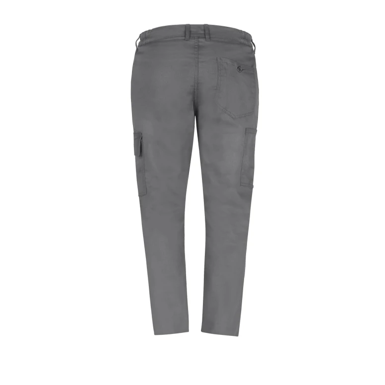 Günstige graue Arbeitshose mit vielen Taschen 100 % Baumwolle Massaua gefüttert und gefleect für den Winter