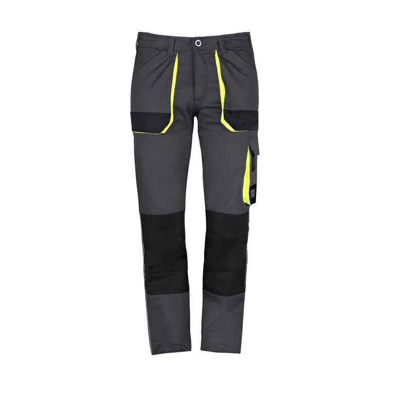 Stretch LF Arbeitshosen elastisch mit vielen Taschen Slim Fit sommerlich - Grau
