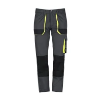 Stretch LF Arbeitshosen elastisch mit vielen Taschen Slim Fit sommerlich - Grau