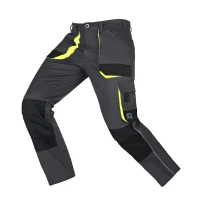 Stretch LF Arbeitshosen elastisch mit vielen Taschen Slim Fit sommerlich - Grau