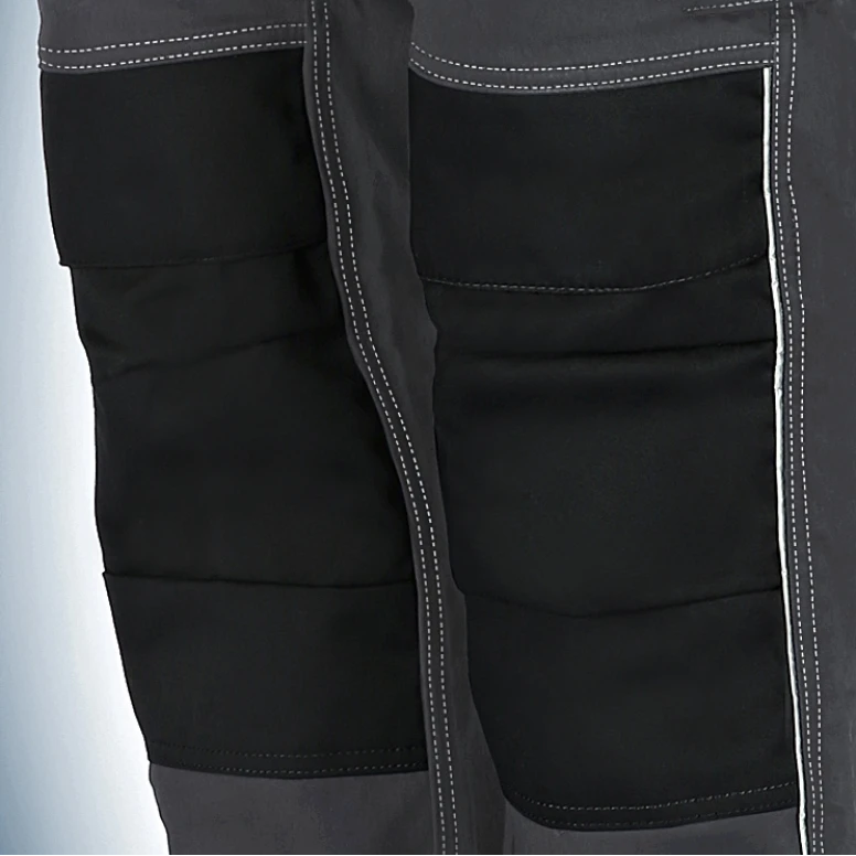 Stretch LF Arbeitshosen elastisch mit vielen Taschen Slim Fit sommerlich - Grau