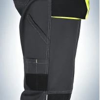 Stretch LF Arbeitshosen elastisch mit vielen Taschen Slim Fit sommerlich - Grau