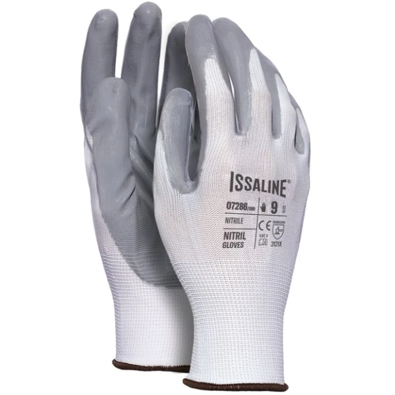 12 Paar - Arbeitshandschuhe aus polyester mit NBR-Beschichtung - Issa Line 07286