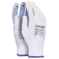 12 Paar - Arbeitshandschuhe PVC punktiert - Issa Linie 07208
