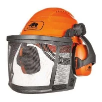 Forst-Kit Helm, Gehörschutz und Netzvisier mit Arbeitskappe Logica ROCKMAN