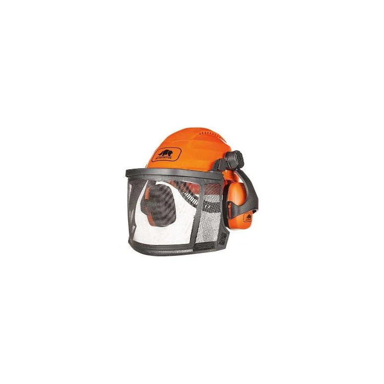 Forst-Kit Helm, Gehörschutz und Netzvisier mit Arbeitskappe Logica ROCKMAN