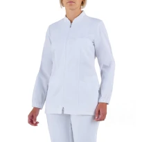 Arbeitsbluse Giblor's 100% Baumwolle Alice mit Reißverschluss für Damen 20P03K192
