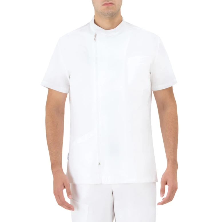 Arbeitsbluse Giblor's Ruggero mit Reißverschluss und kurzen Ärmeln 21P03K489