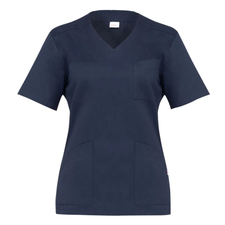 Arbeitsbluse 100% Baumwolle mit mehreren Taschen Milena für Damen Giblor's 21P03K196