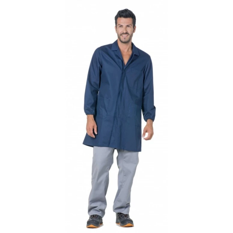 Arbeitskittel 100% Baumwolle Mehrfachtaschen Logica 9100BLU-L