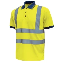 3 Stück - Arbeits-Polo mit hoher Sichtbarkeit U-Power Neon HL198YF