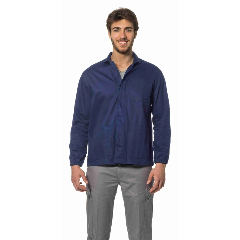Arbeitsjacke mit mehreren Taschen 100 % Baumwolle Logica 9050BLU-L