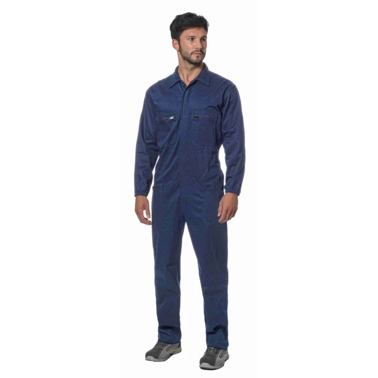 Arbeitsoveralls mit mehreren Taschen 100 % Baumwolle Logica 9070BLU-L