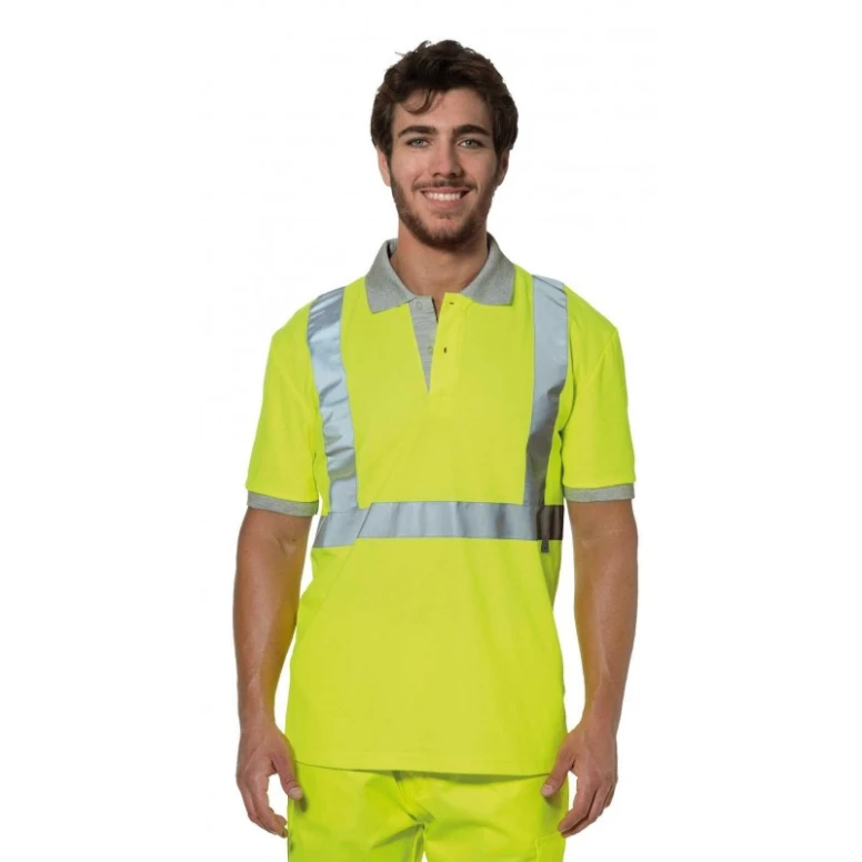 Arbeits-T-Shirt mit hoher Sichtbarkeit cool dry Kurzarm Logica GIROHV/G-L