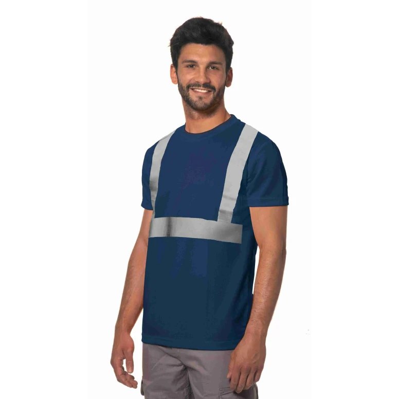 Arbeits-T-Shirt Hohe Sichtbarkeit 100 % Baumwolle Kurzarm Logica 993HV-L