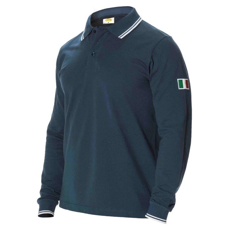 Langarm-Poloshirt Logica 100% Baumwolle RALF1-L
