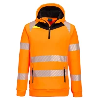 DX4 Arbeits-Sweatshirt mit Kapuze und Halbreißverschluss, Hohe Sichtbarkeit Portwest DX482