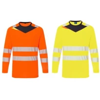 Langarm-Arbeitsshirt mit hoher Sichtbarkeit Portwest DX416